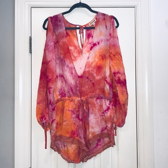 Pink Tie Dye Romper ๐ - Picture 1 of 6